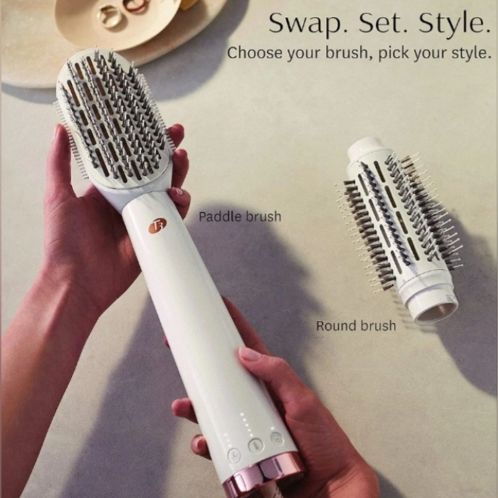 2 BRAND NEW T3 AireBrush Duo White/Rose Gold - Picture 5 of 5